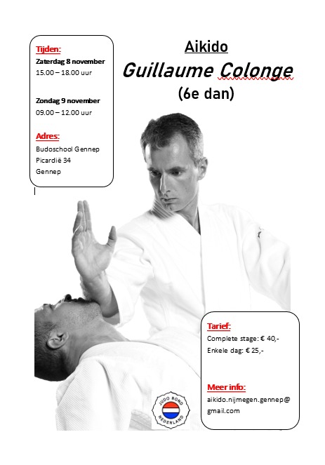 Flyer stage Guillaume Colonge